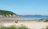 The beach at Maenporth cove as the tide recedes. - Thumbnail Image