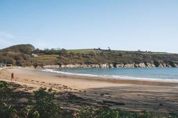 Sandy Maenporth Beach is a stroll down the road.