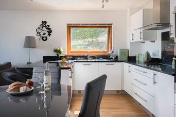 The kitchen fulfills your needs.