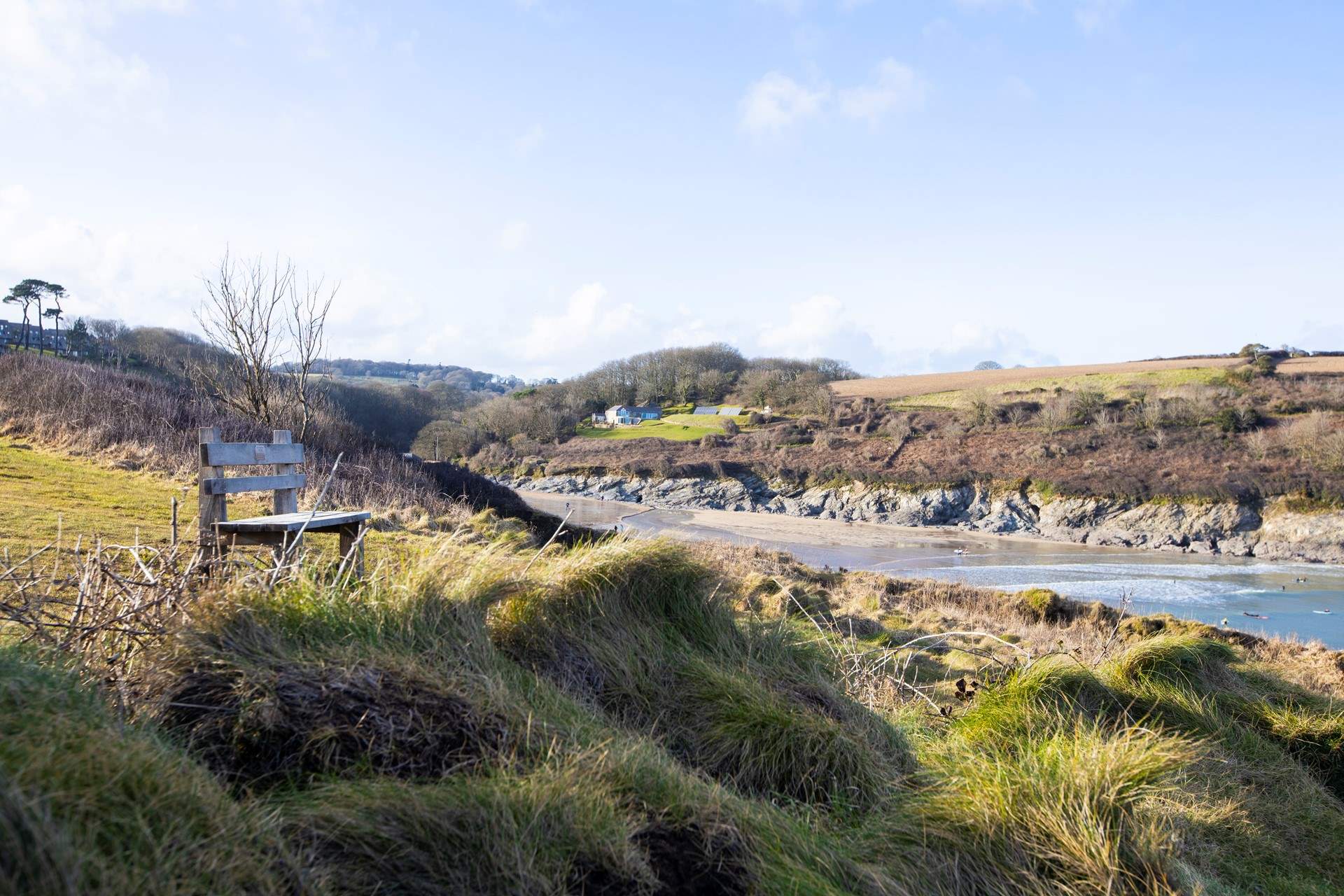 Perhaps take your cup of tea down to the coast path bench.   
