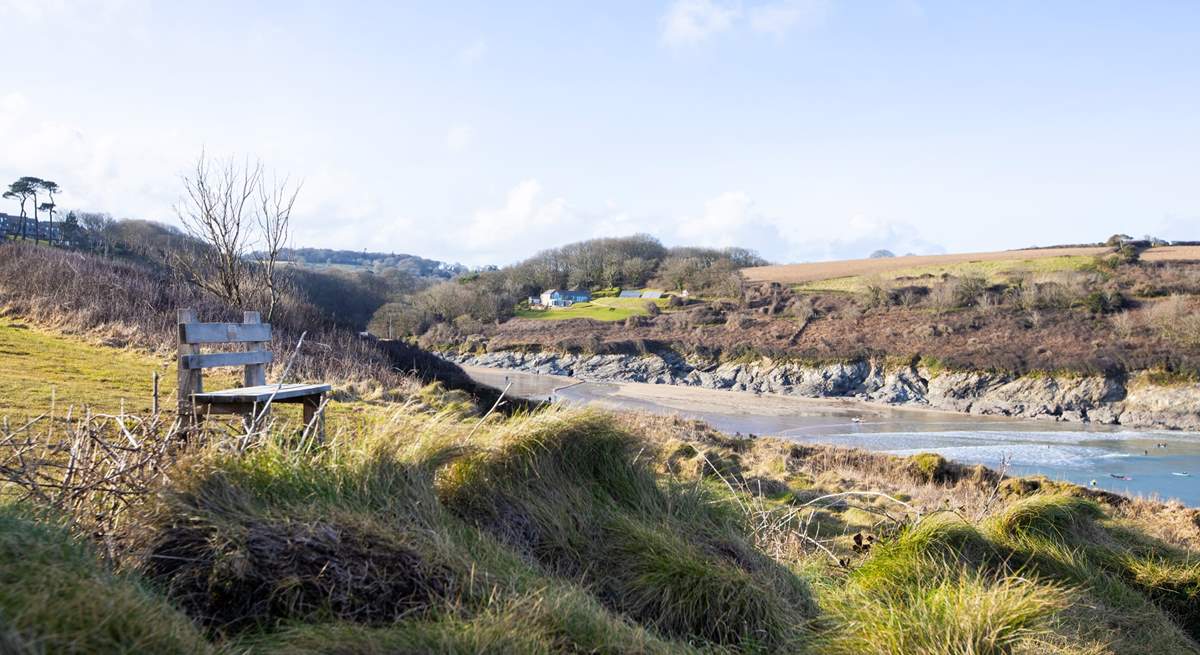 Perhaps take your cup of tea down to the coast path bench.   
