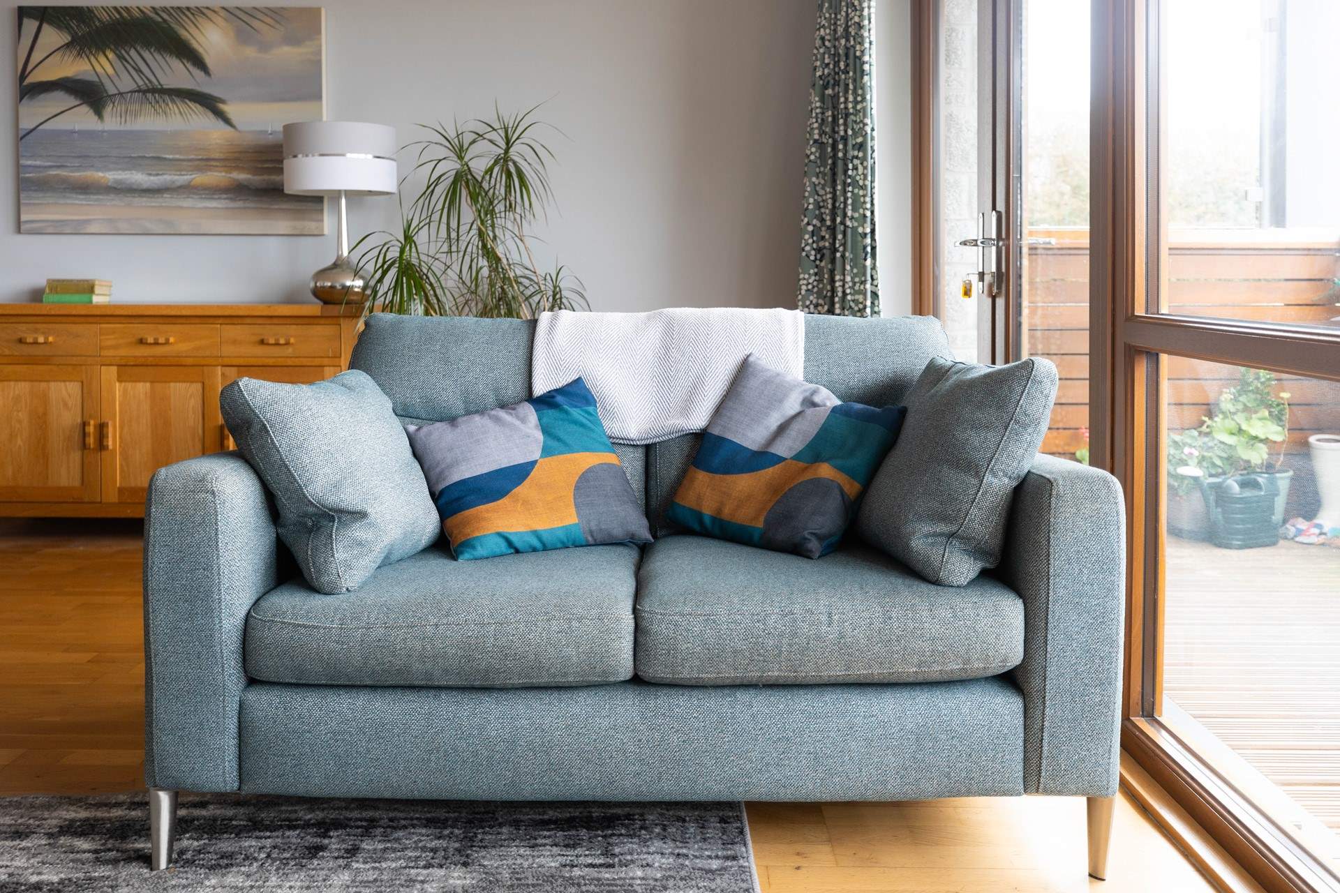 Enjoy far reaching views from the sofa. 