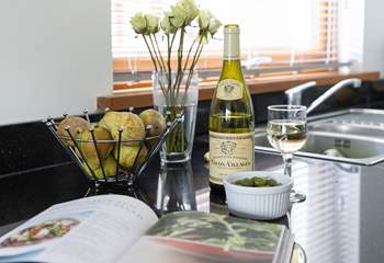 Take a pew at the breakfast bar. 