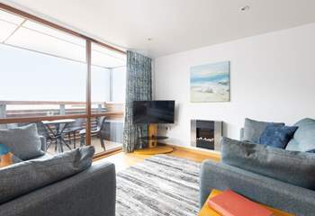 There is plenty of seating for a party of four. 