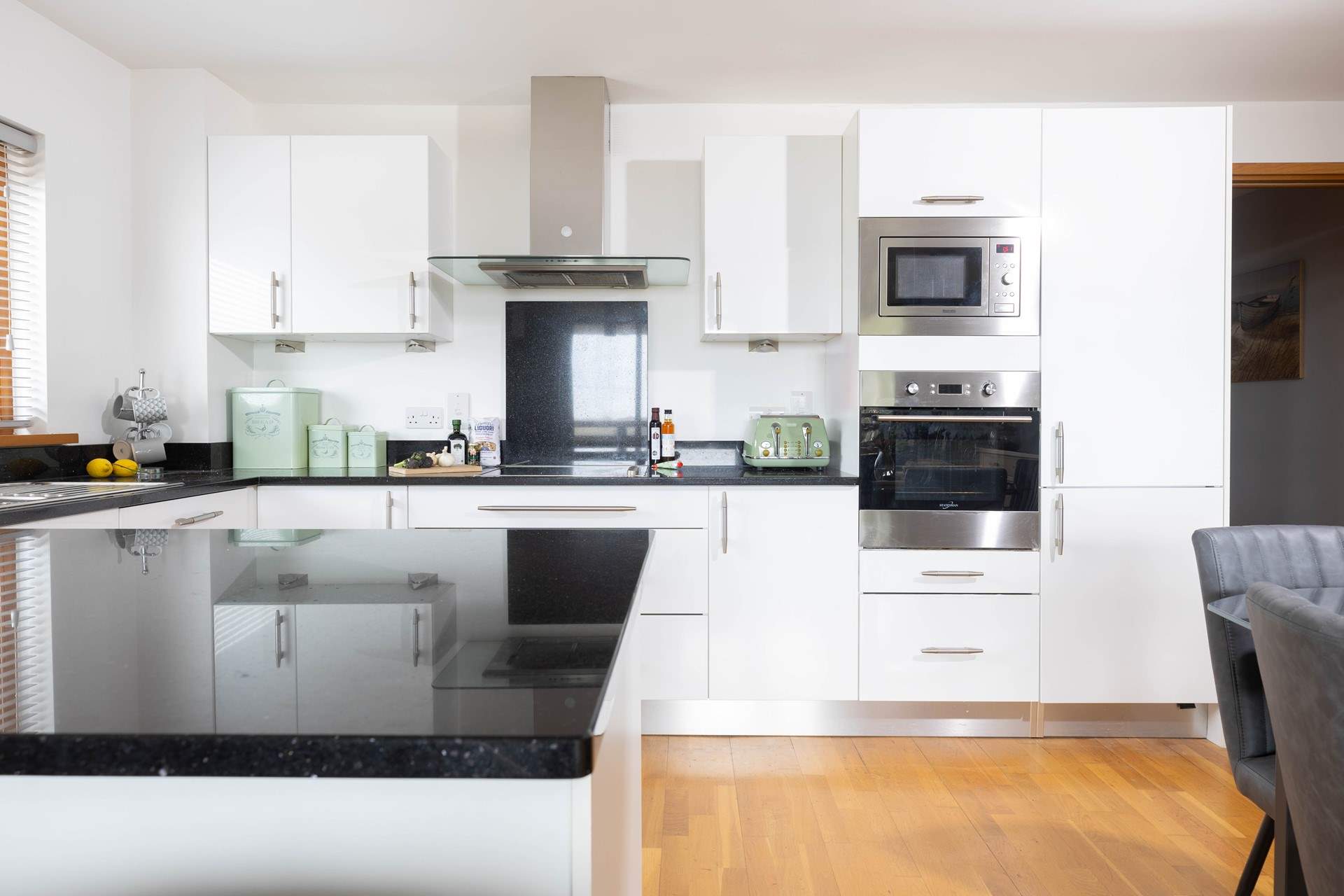 A light and bright open plan living space. 