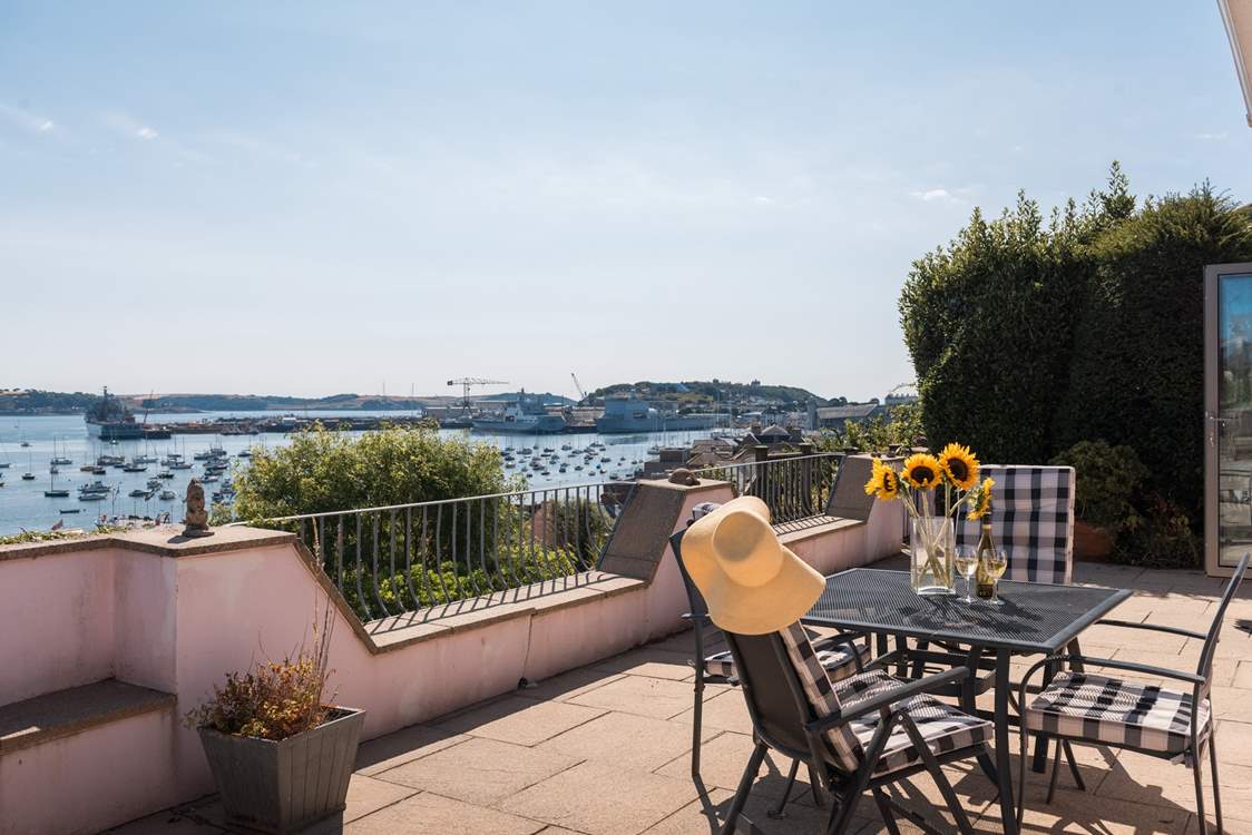 What a view from the terrace, sit back and relax.