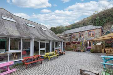 Visit The Old Brewery Yard for a meal or perhaps a cocktail, The Lookout is perched above this pretty location.