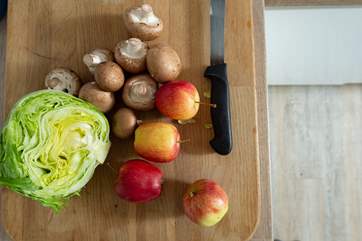 There is a little seasonal local produce shop just a stroll down the road. It specialises in locally grown garlic!