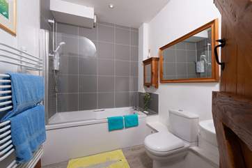 There is a new bathroom here too. A lovely fresh design to balance with the traditional style of the cottage.