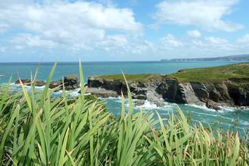 Sea, cliffs and the Atlantic.