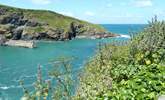 The harbour from the cliff edge at Port Isaac. - Thumbnail Image