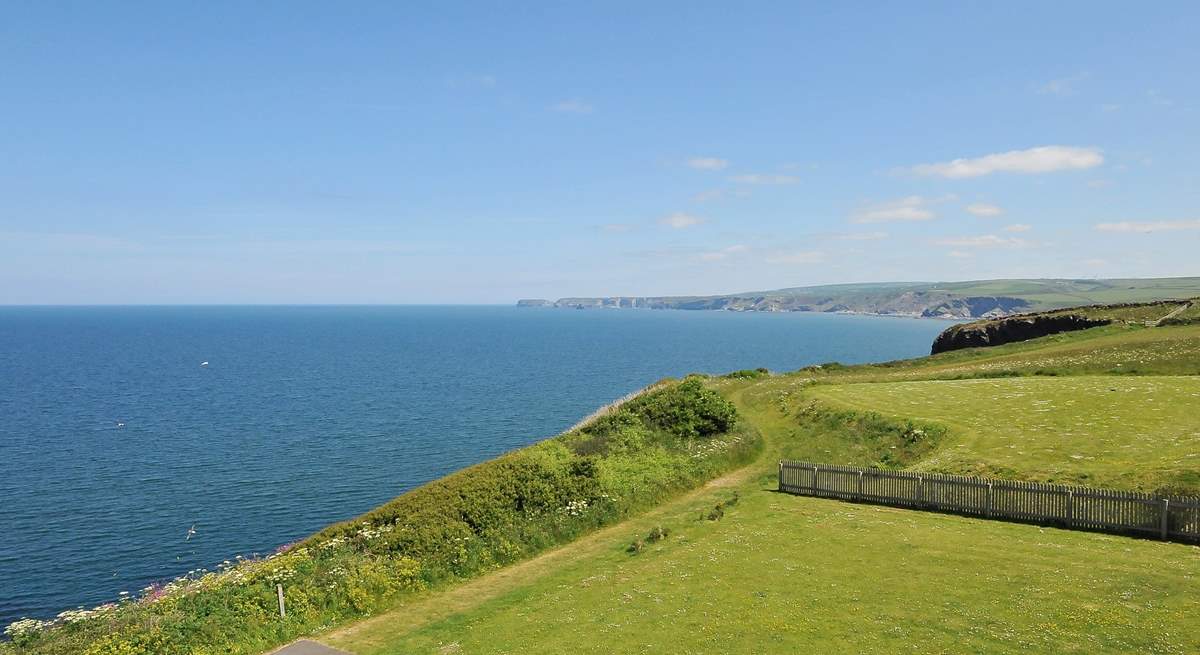 Turn left out of the door and you have this view up the coast.