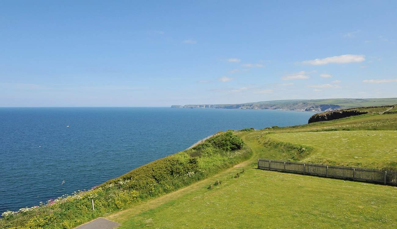 Turn left out of the door and you have this view up the coast.