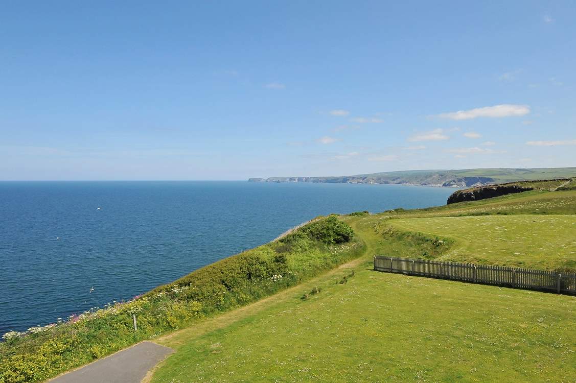 Turn left out of the door and you have this view up the coast.