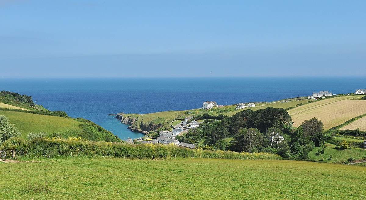 A view down towards Port Gaverne with Silver Spray in the distance.