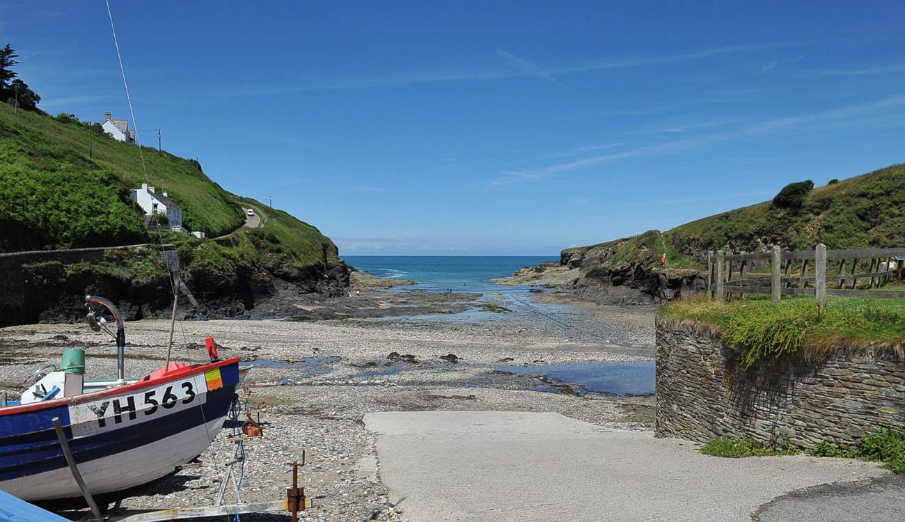 The beach at Port Gaverne.