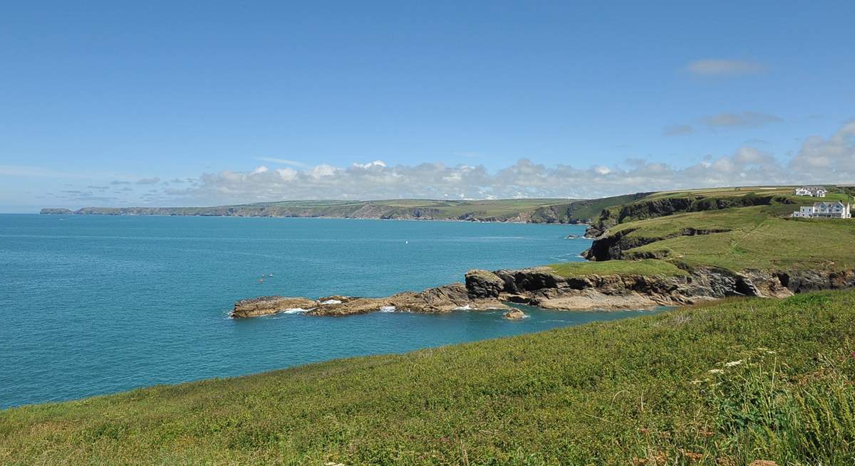 The beautiful coastline with Silver Spray in the distance.