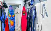 The outside area is perfect for washing and drying wetsuits. There is also an external hot shower (spring - autumn use only). - Thumbnail Image