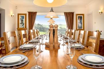 Wonderful countryside views can be enjoyed whilst sharing a meal.