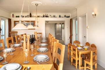 Dining with family and friends doesn't get much better than this and the little ones have their own special table too.