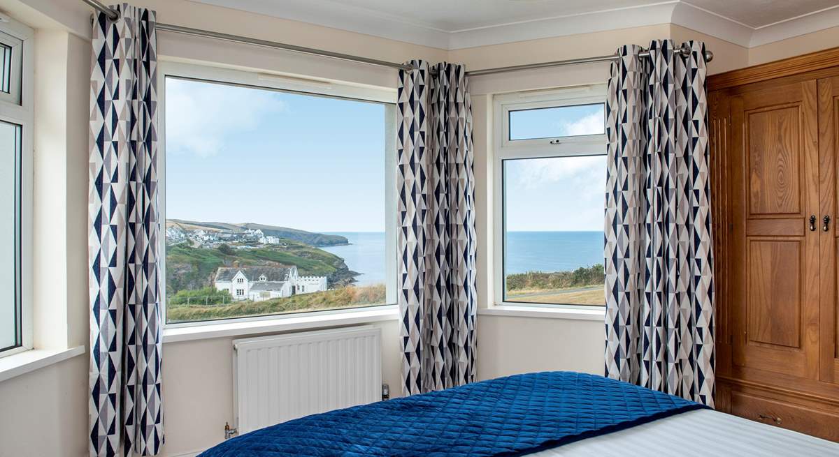 The lower ground floor bedroom also boasts spectacular sea views.