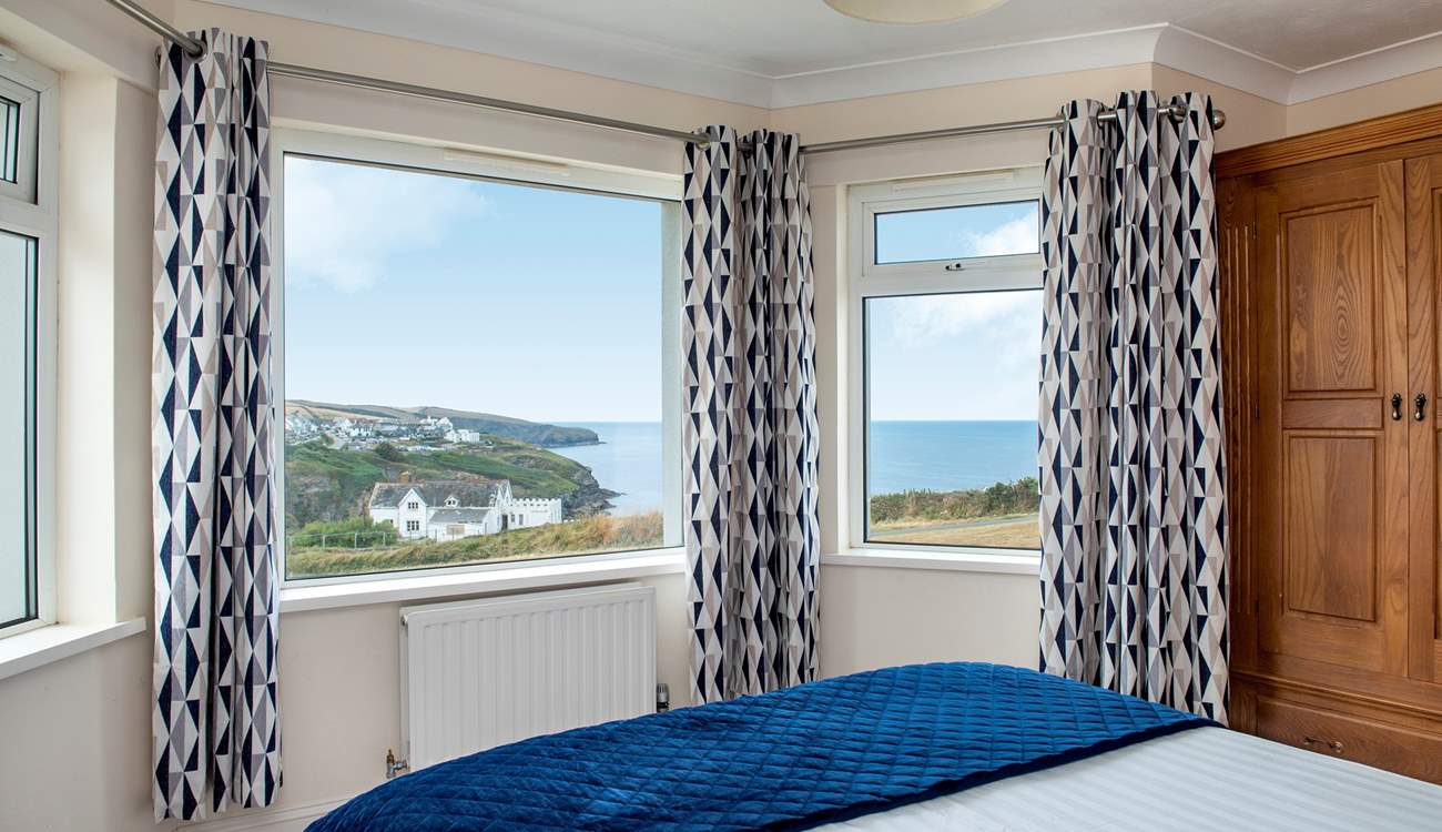The lower ground floor bedroom also boasts spectacular sea views.