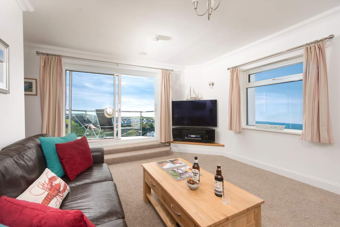 Of course the sitting-room also has those wonderful views and a balcony area to enjoy them even more.