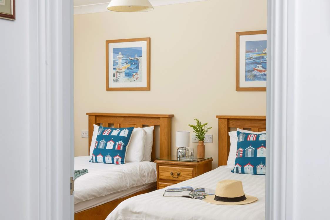 The bedrooms are light and restful spaces.