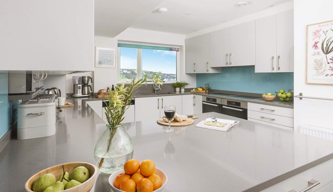 Should you get tied to the kitchen sink it won't be a chore, not with that view!