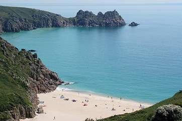 Porthcurno Beach and the Minack Theatre are approximately ten miles away.