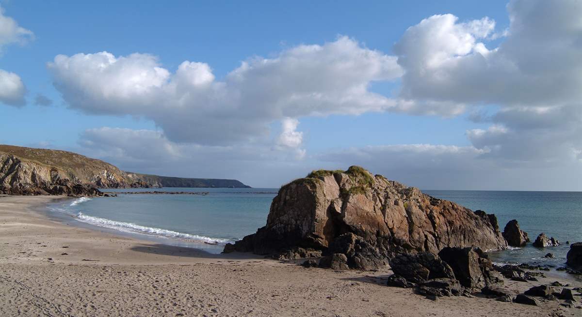 The beautiful beach at Kennack Sands is just a short distance drive away.