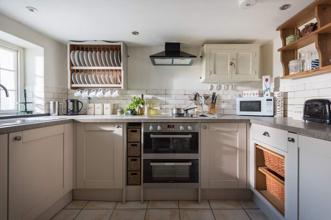 The kitchen is well-equipped for your every need.