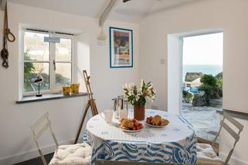 The old school-room is perfect for breakfast, when the light floods through in the morning, or perhaps for a spot of painting.