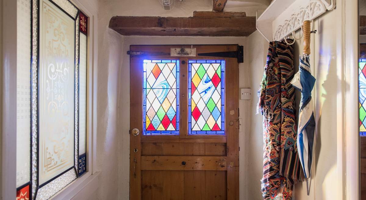 The house is full of pretty touches, what a stunning front door.