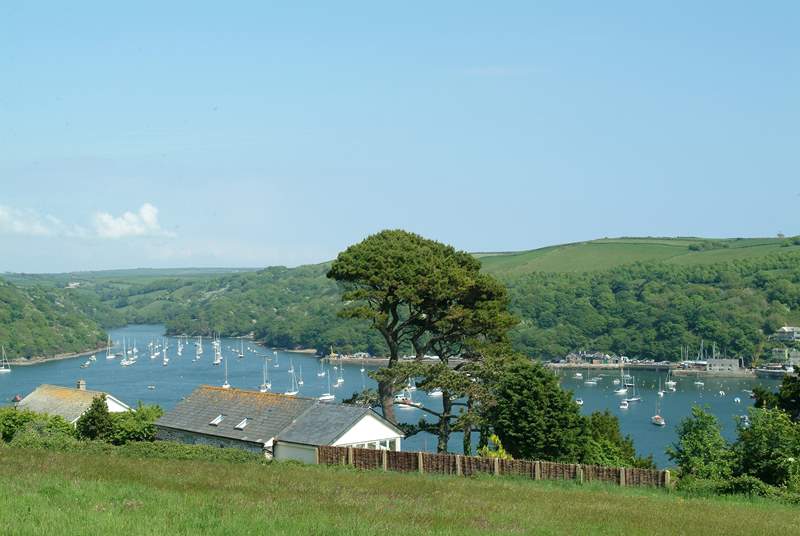 Looking from the top of Fowey along the river towards Golant.