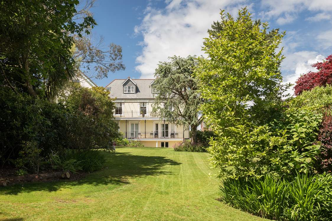 Looking back at Carnethic House from the beautiful garden.
