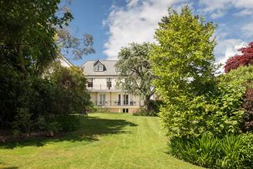 Looking back at Carnethic House from the beautiful garden.