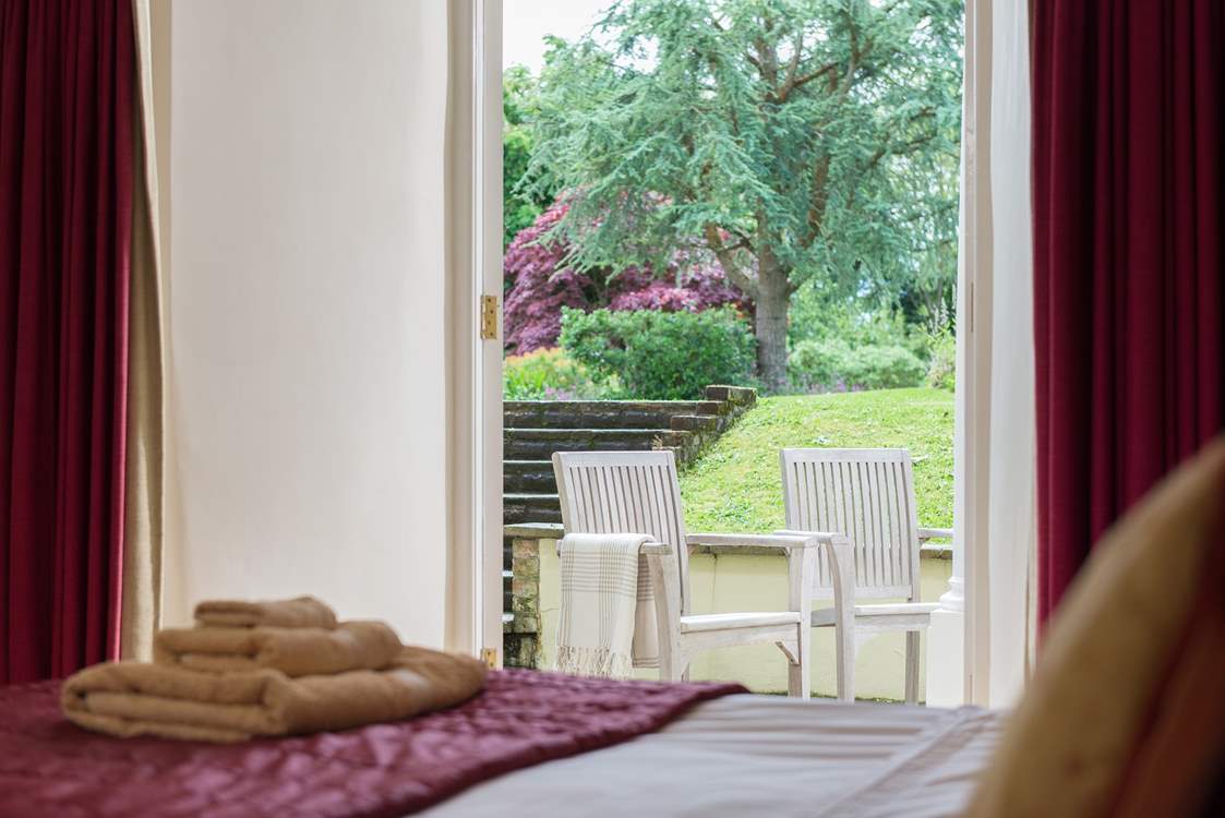 Doors lead from Bedroom 1 to the terrace.