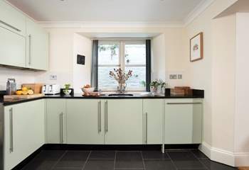 The kitchen has all you need to get culinary creative.