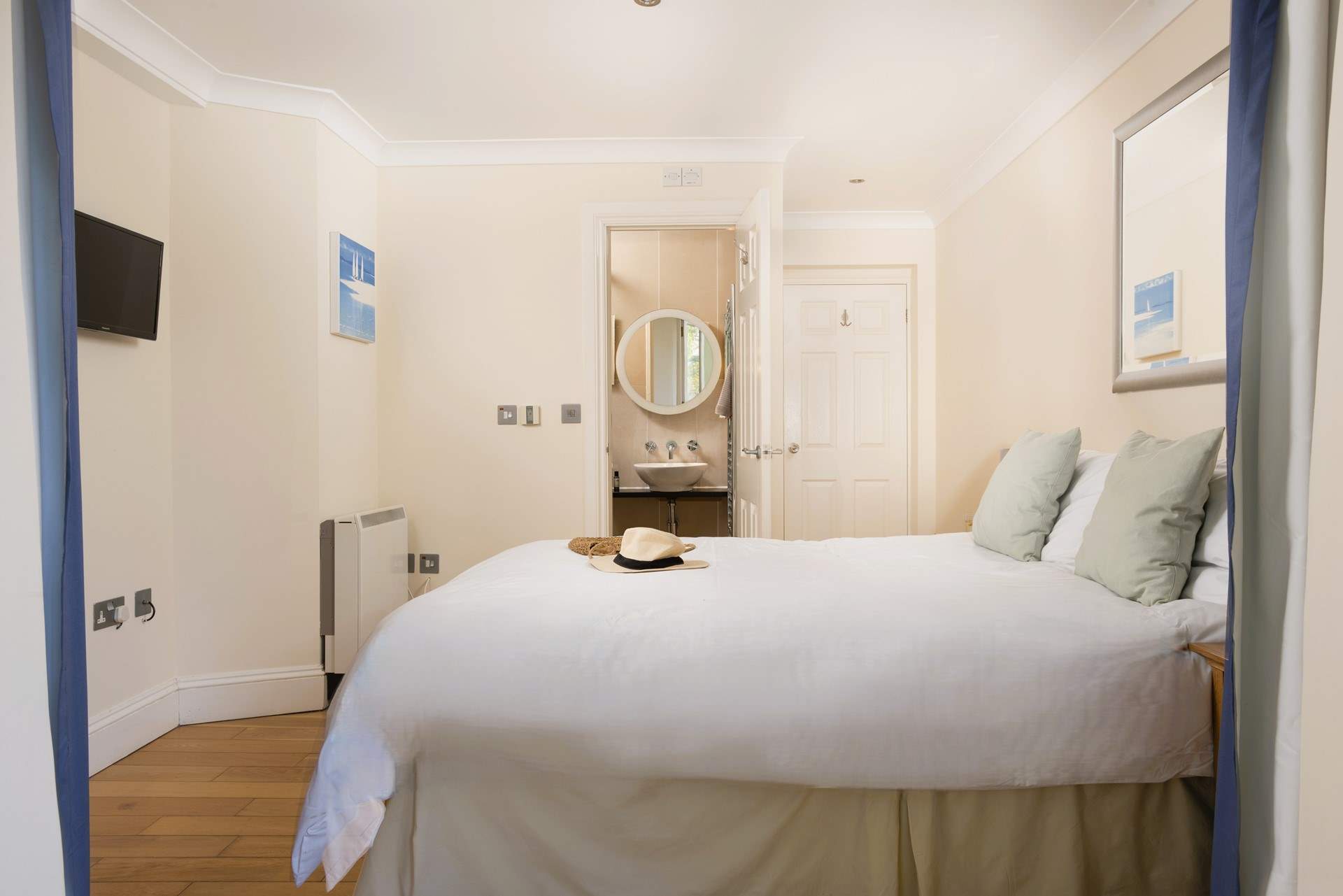 Bedroom two has direct access to the terrace.