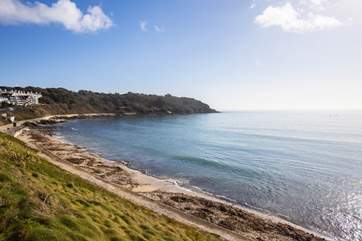 Castle Beach is perfect for swimming high tide and there are plenty of rock pools to explore when the tide goes out.