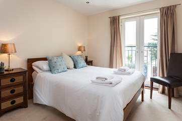 Bedroom two is located on the first floor.