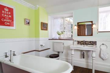 The beautiful and ornate family bathroom.