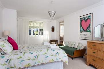 The spacious master bedroom.