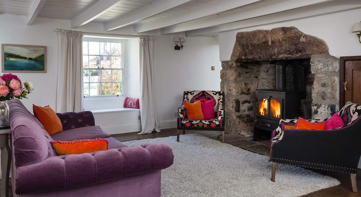 The cosy wood-burner is super special to snuggle up in front of on a cold chilly night.