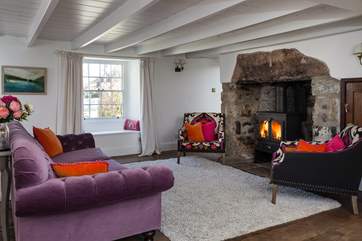 The cosy wood-burner is super special to snuggle up in front of on a cold chilly night.