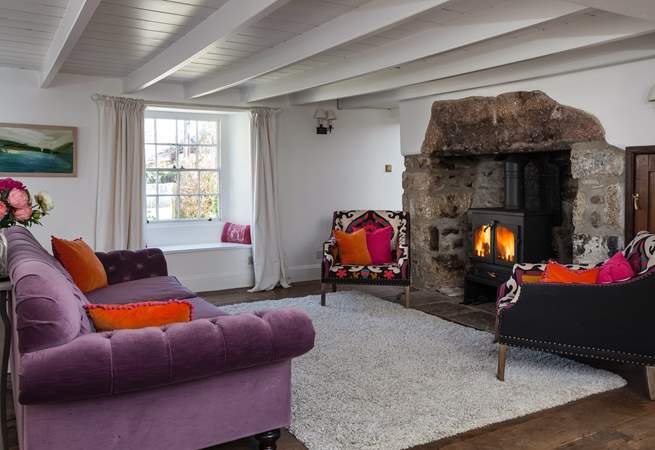 The cosy wood-burner is super special to snuggle up in front of on a cold chilly night.