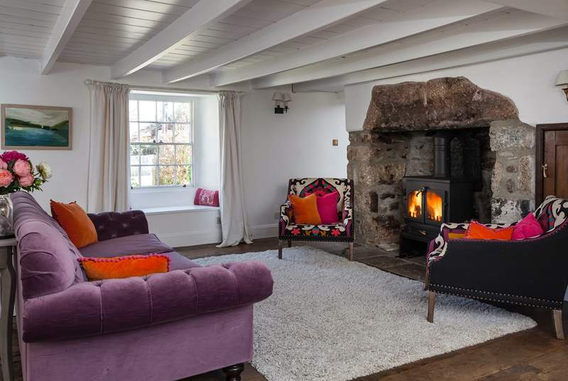 The cosy wood-burner is super special to snuggle up in front of on a cold chilly night.