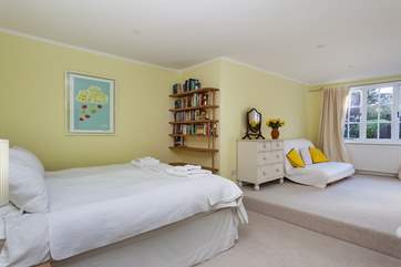 Bedroom 3 has 'zip and link' beds and a super handy wash-basin.