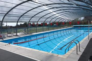 The 25 metre heated pool at nearby Cranford Sports Club in Exmouth. Enjoy a complimentary one-day guest membership, which includes use of the pool, badminton, tennis courts and sauna.